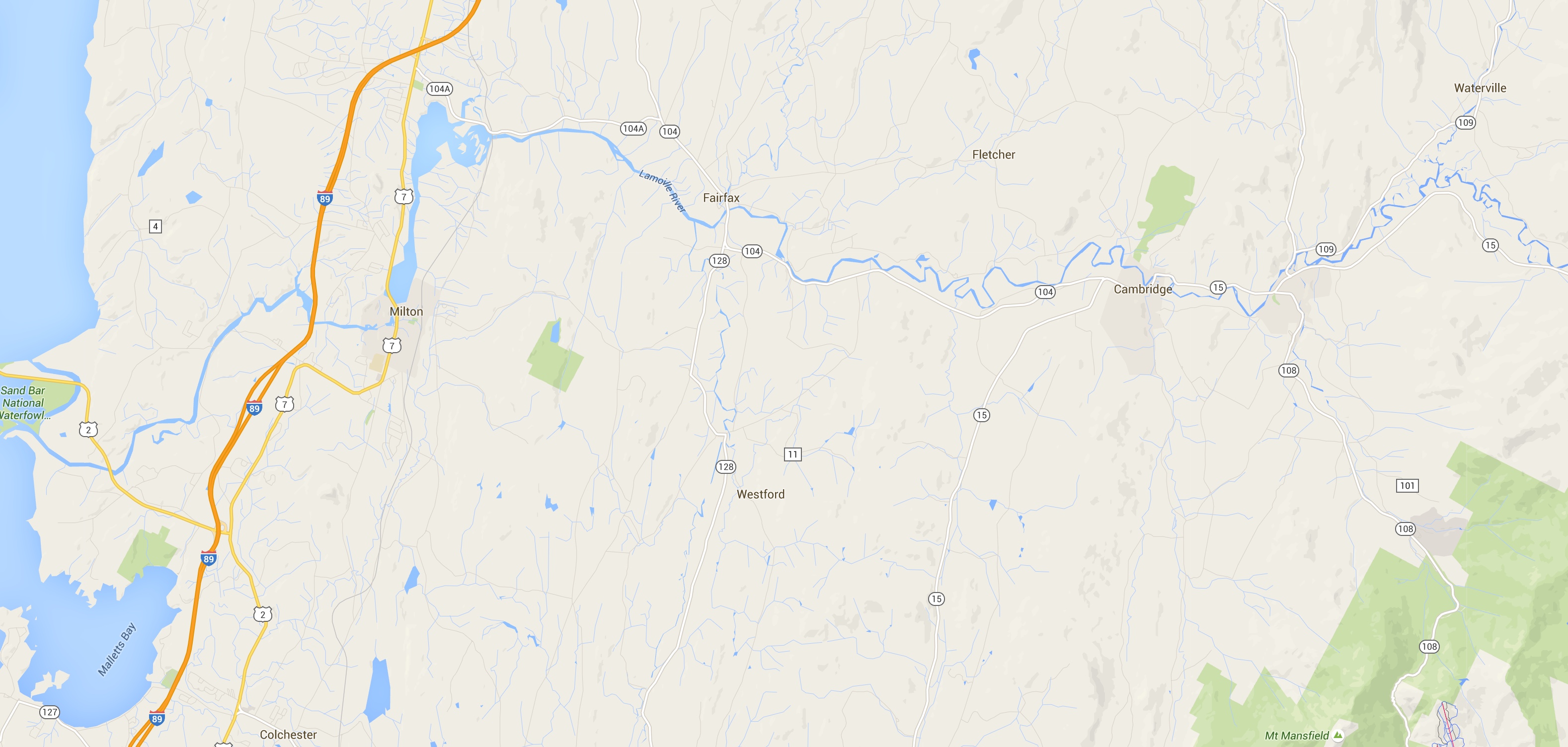 Lamoille River (Google Maps) Later Living